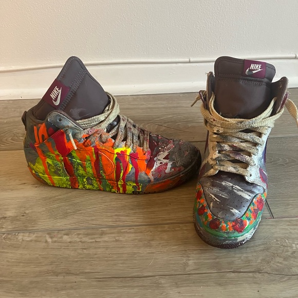 Refab’d one of a kind Nike Women’s Dunk High 1985 size 10 - Picture 2 of 13